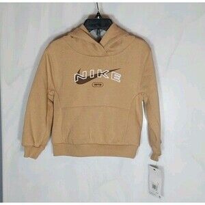 New Nike Baby Hoodie 24M Tan Swoosh Logo Comfy Cozy Warm Flawed See Photos